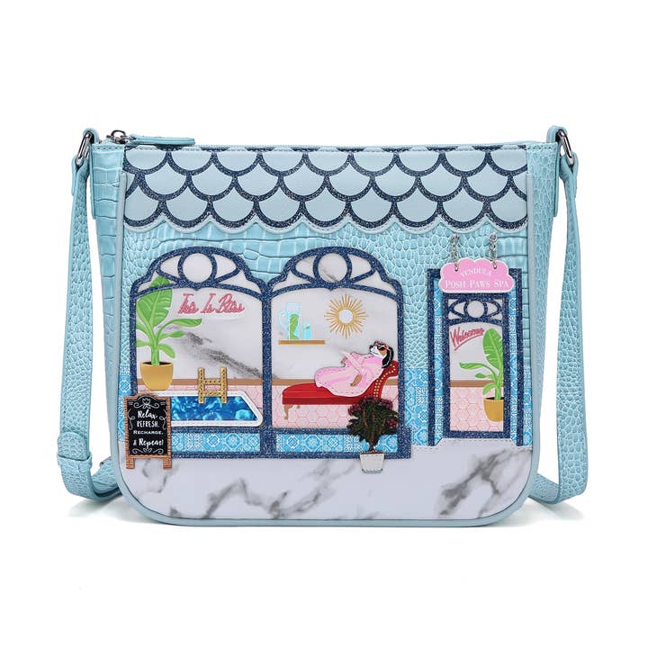 Posh Paws Spa Square Crossbody voor wholesale door Vendula London Ltd
