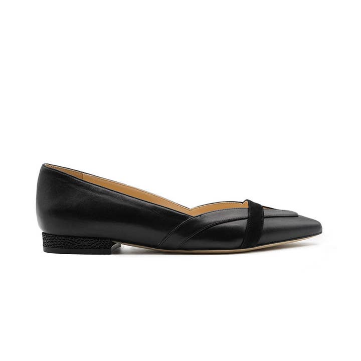 Juana Ballerina Flat Black for wholesale by The Standard Footwear