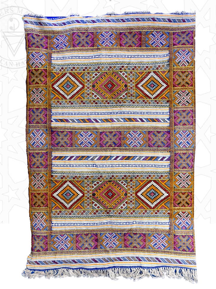 Tapis marocain kilim à plat pour la vente par Berbers Market