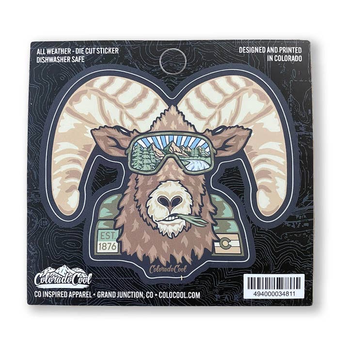 Ram Colorado Sticker for wholesale by ColoradoCool Apparel