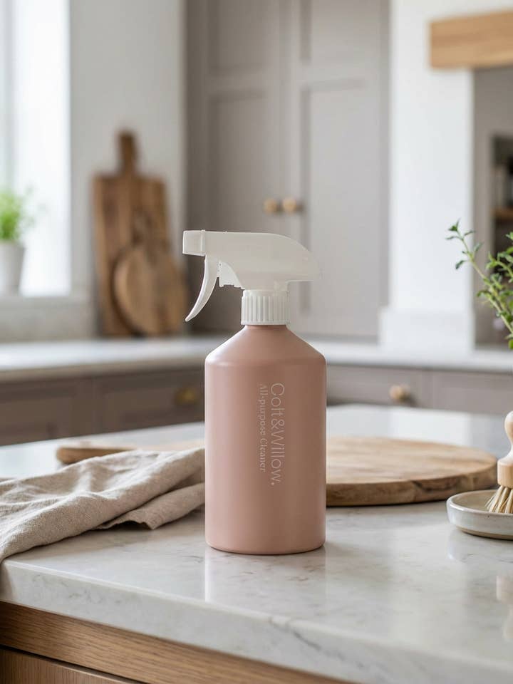 Bouteille pulvérisateur en aluminium rechargeable – 500 ml (Blush) pour la vente par Colt and Willow