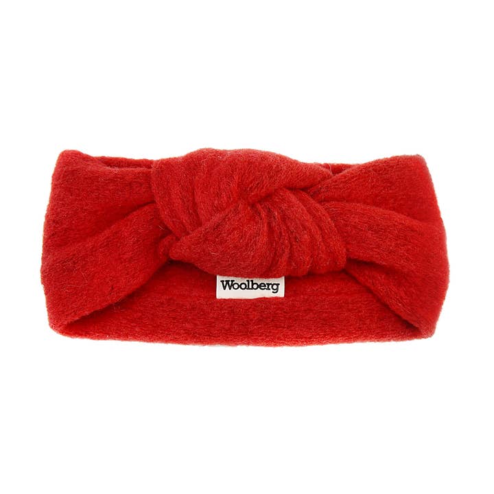 Woolberg - Venta al por mayor Cinta para el pelo - Mujer - Turbante diadema en mezcla de lana roja