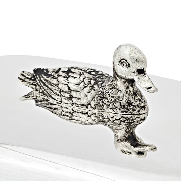 EDZARD – Großhandel Butterdosen – Butterdose Ente 13x18 cm, H 8 cm, Glaseinsatz