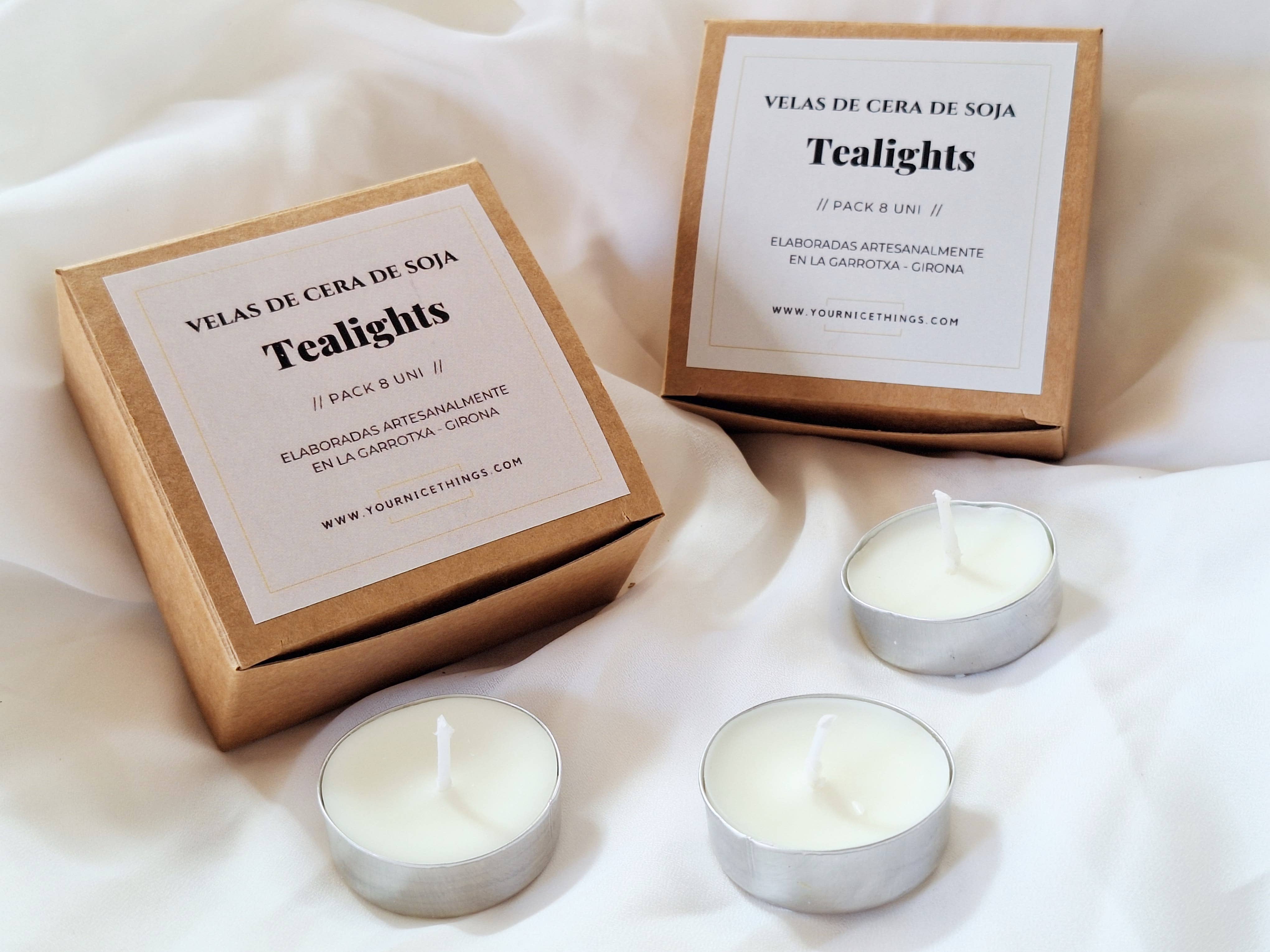 Your Nice Things - Candles - - Wholesale Theelichtjes - Theelichtjes van natuurlijke sojawas (set van 8 stuks)0