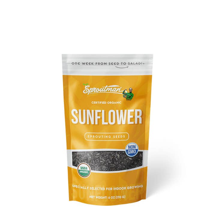 Semi di germogliamento di girasole biologici per la vendita all'ingrosso da parte di Sproutman