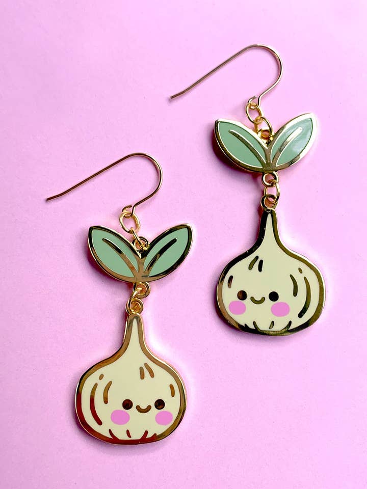 Boucles d'oreilles émail ampoule pour la vente par Hannakin