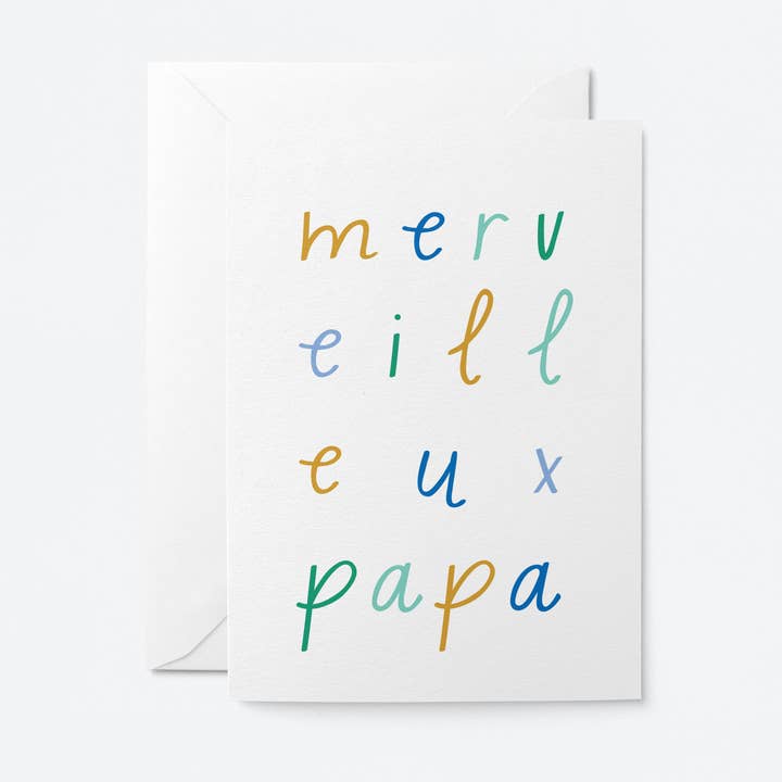 Merveilleux papa - French Greeting Card for wholesale by Graphic Factory