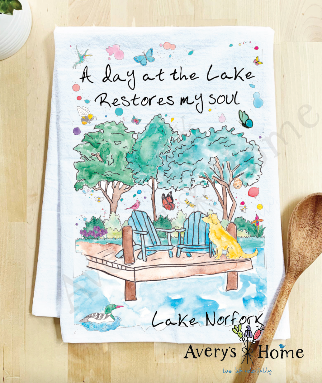 Avery's Home - Wholesale Tea Towel - A Day at the Lake or River Customizable Tea Towel59