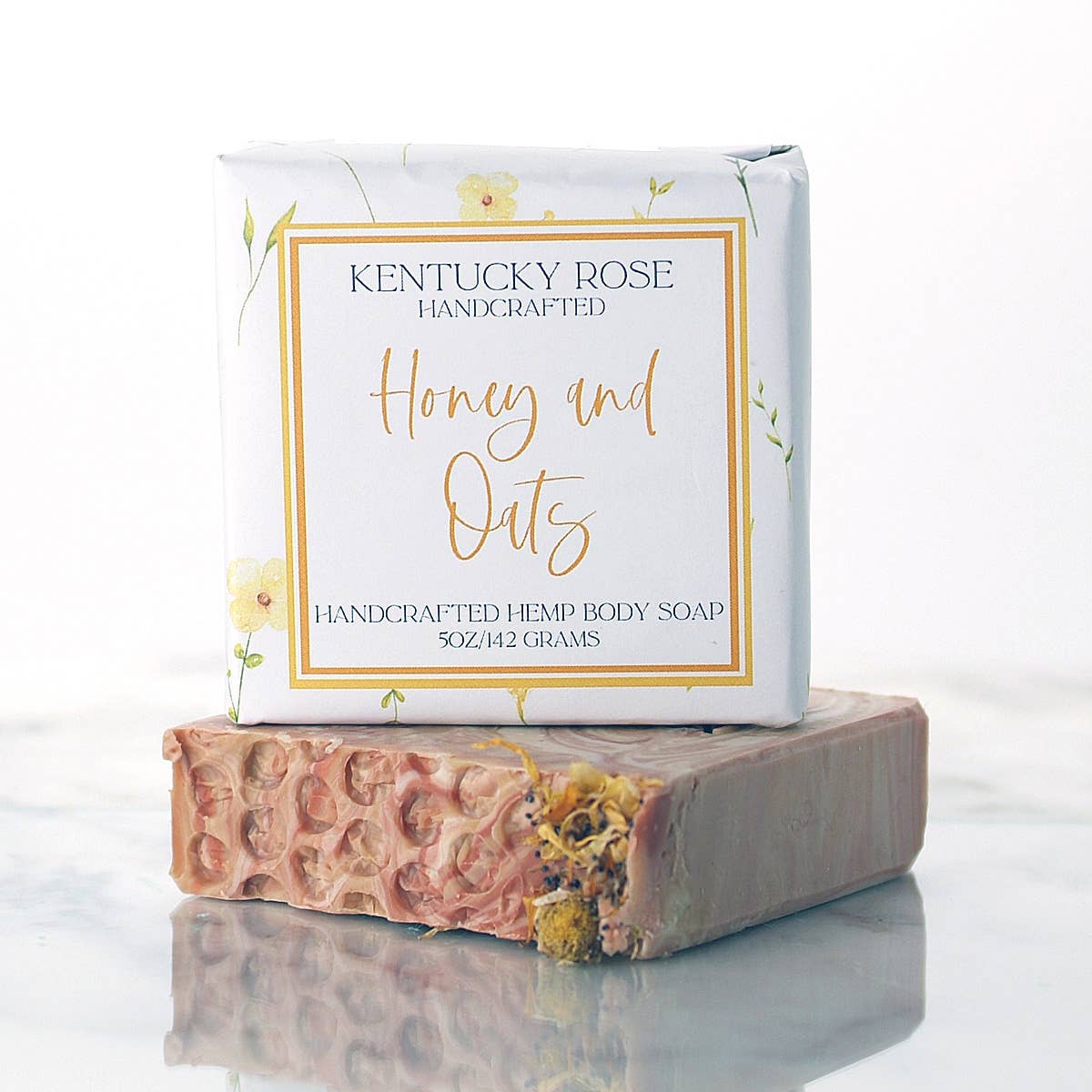 Kentucky Rose Handcrafted - Wholesale Bar Soap - Honey and Oats Hemp Body Soap