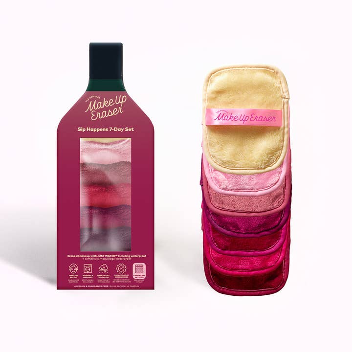 The Original MakeUp Eraser – Großhandel Make-up-Entferner – Sip Happens 7-Tage-Geschenkset | Damenabend0