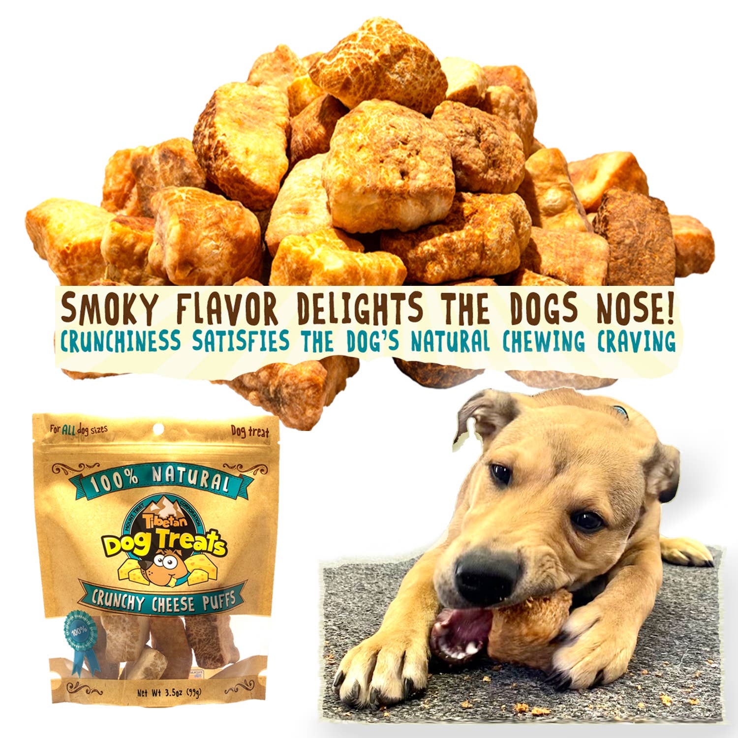 Tibetan Dog Chew - Wholesale Pet Treats - Dog - Tibetan Dog Chew - Crunchy Cheese Puffs2