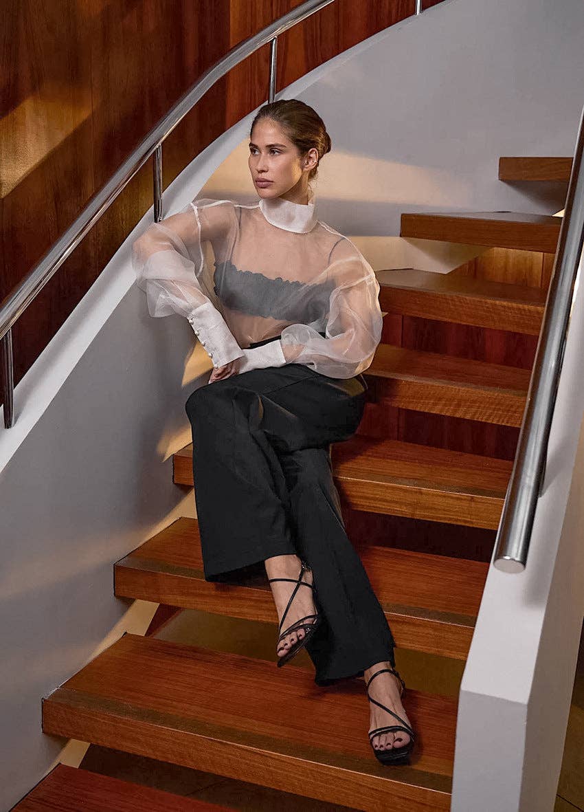 Marayn - Wholesale Blouse - Women's - Sheer Temptation Luxe Mesh Top Spring 20256