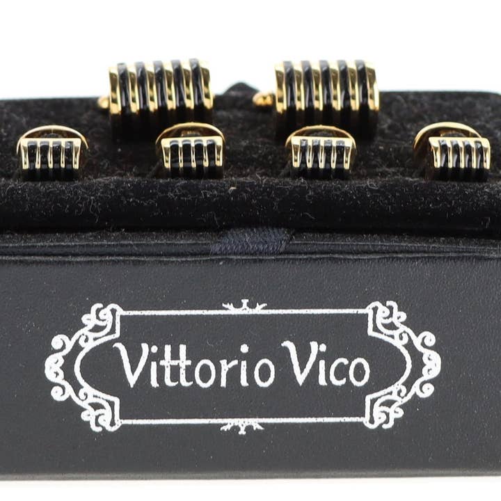 Classy Cufflinks - Wholesale Cufflinks - Vittorio Vico Gold Cufflinks & Stud Sets by Classy Cufflinks