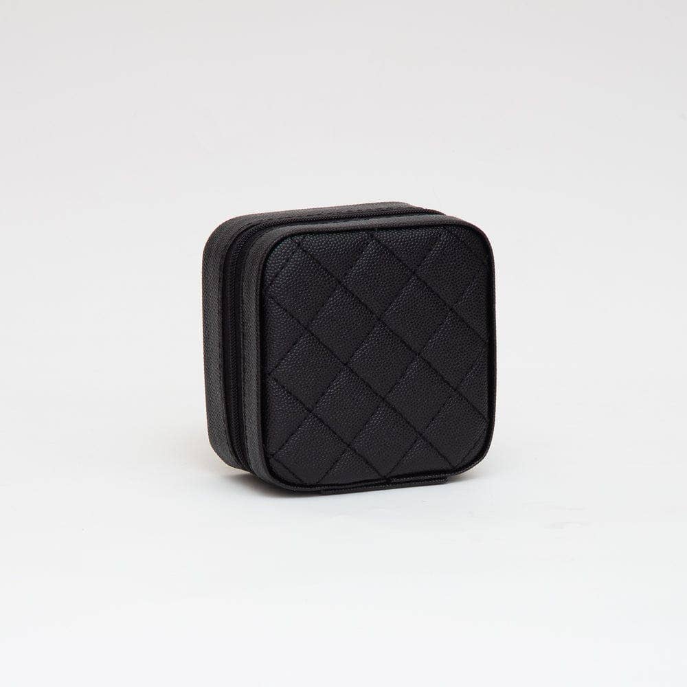 MiMi Wholesale - Wholesale Jewelry Box/Organizer - TG10707 Quilted Zip Around Square Jewelry Box12