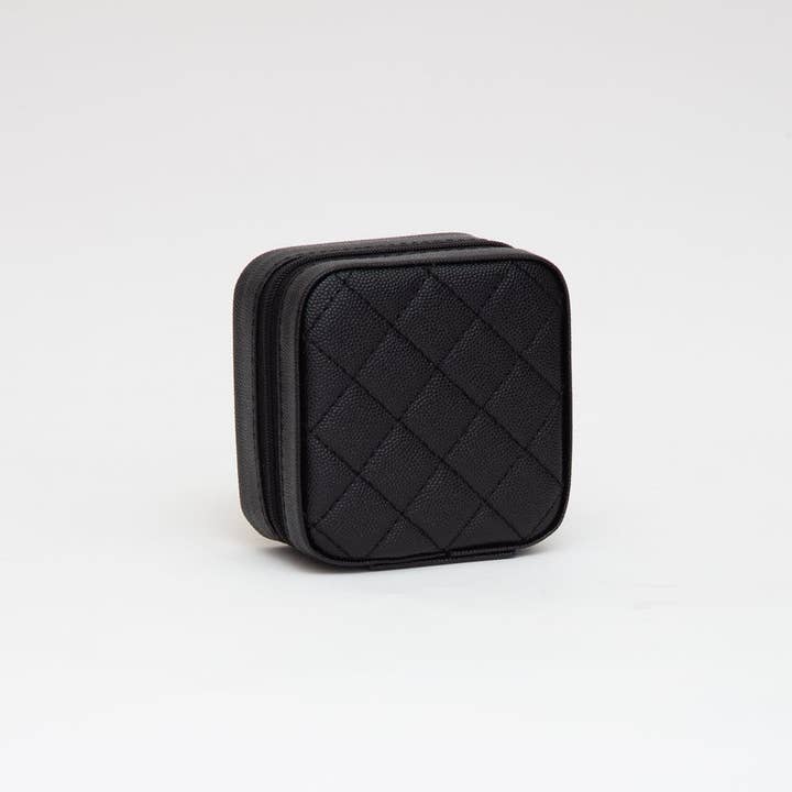 MiMi Wholesale - Wholesale Jewelry Box/Organizer - TG10707 Quilted Zip Around Square Jewelry Box12