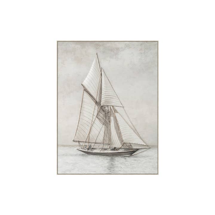 TA7069 - Tableau Voilier Blanc Reliefs - Gallery pour la vente par Socadis