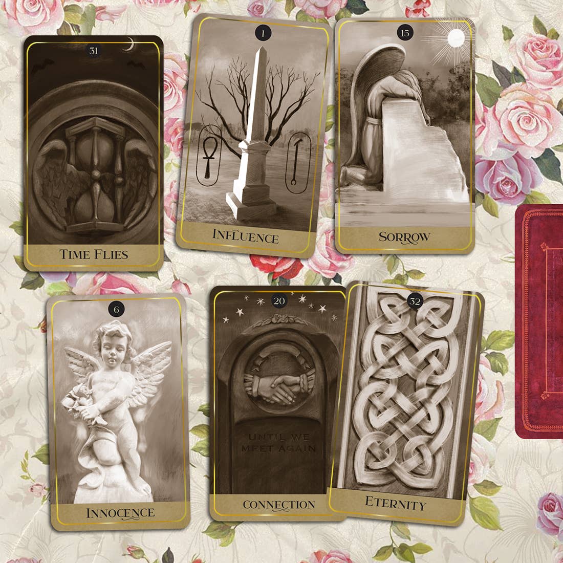 La Panthère Studio - Venta al por mayor Cartas del tarot - Roses, Dust & Ashes, ganador del premio "Mejor Baraja Indie"2