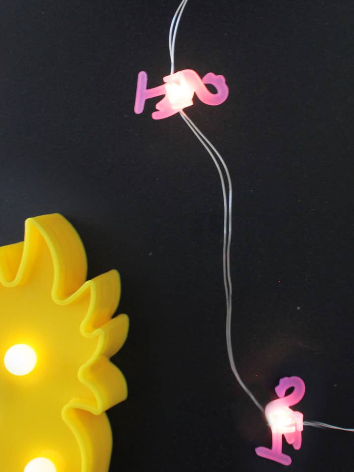 20 LED Flamingo Fairy Lights - Flamingo rosa/branco quente por atacado de Perfect Holiday