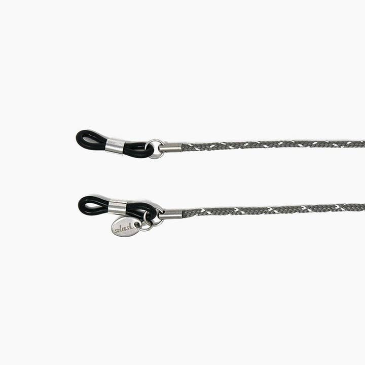 Grått glasögonband CHROM soleash®, handarbete för wholesale av soleash