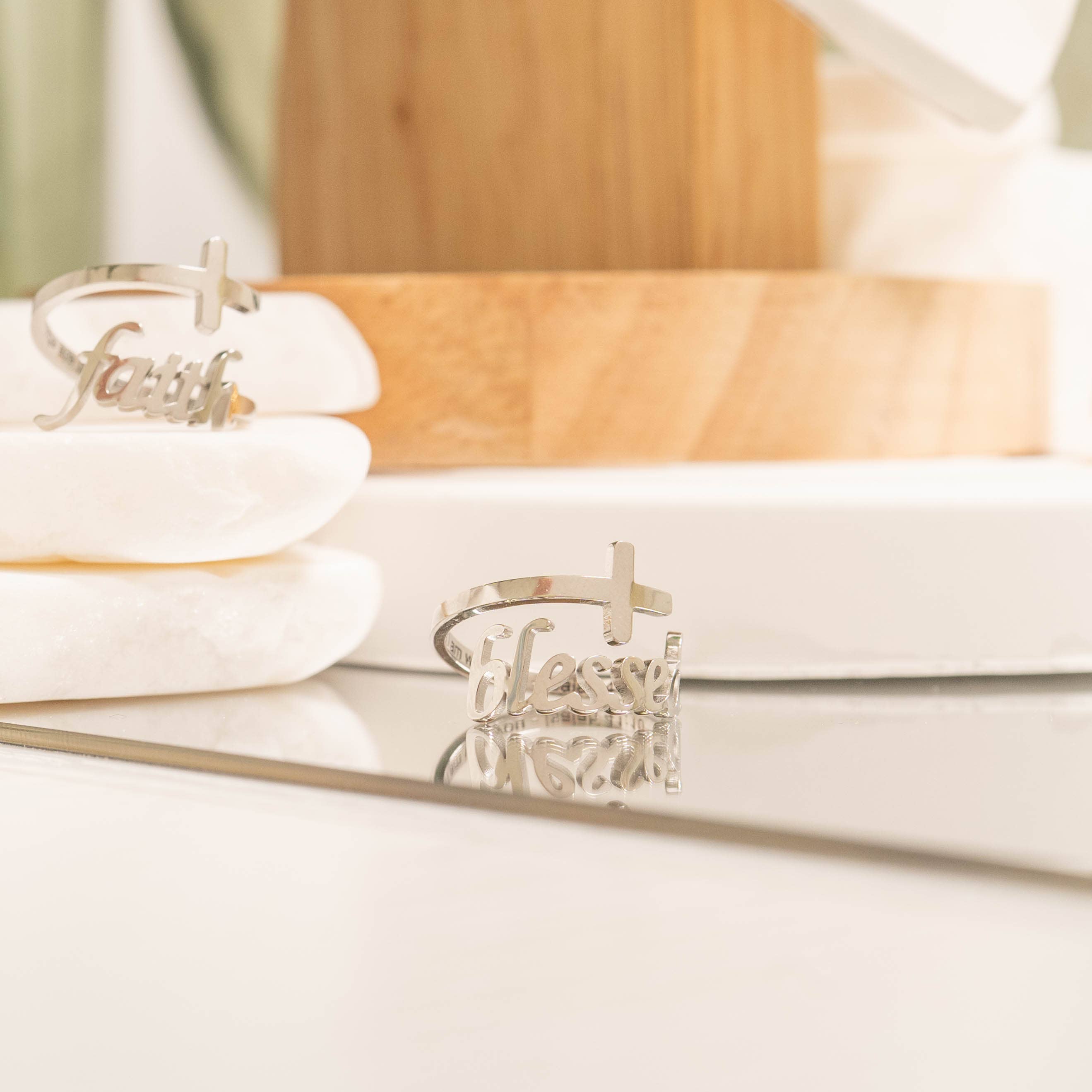 WJW – wholesale Cocktail/statement ring – 18K Gold PVD Adjustable "Faith" Ring9