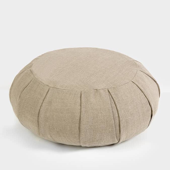 Cuscino Meditazione Zafu In Grano Saraceno - Organico, 35x18 Cm, Per Yoga E Relax - Foto 9