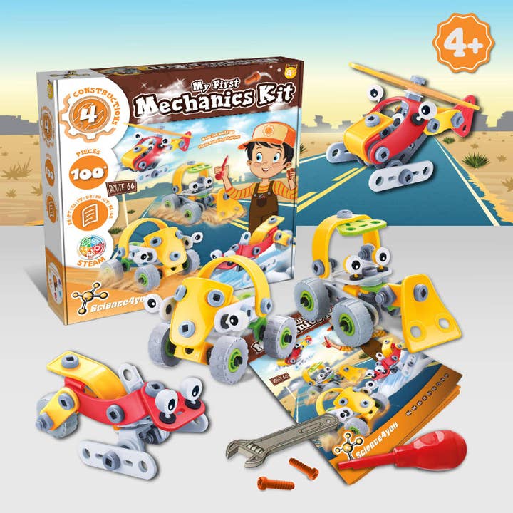 Science4you - Wholesale Building Set - Kids - My First Mechanics Kit - Construction Toy (9 Languages)