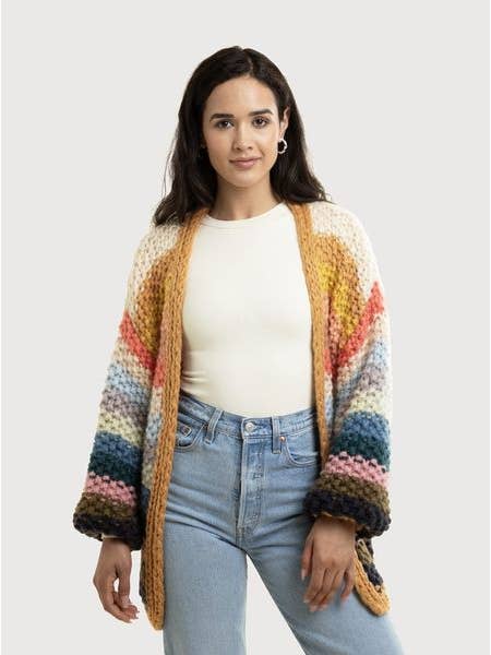 SAACHI - Wholesale Cardigan - Women's - Rainbow Knitted Cardigan