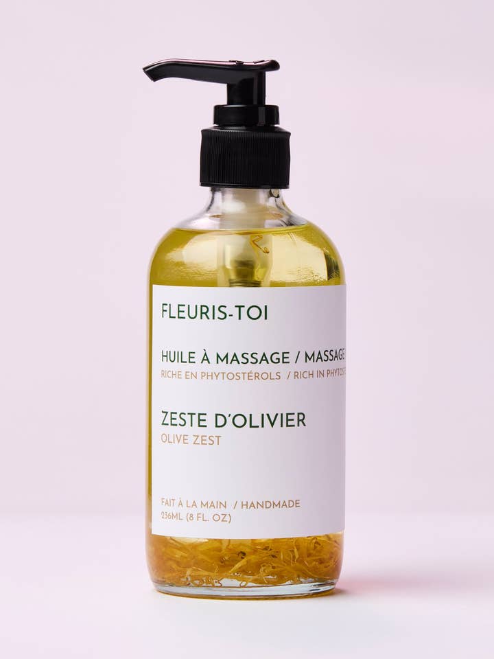 Óleo de Massagem de Raspas de Azeitona por atacado de FLEURIS-TOI