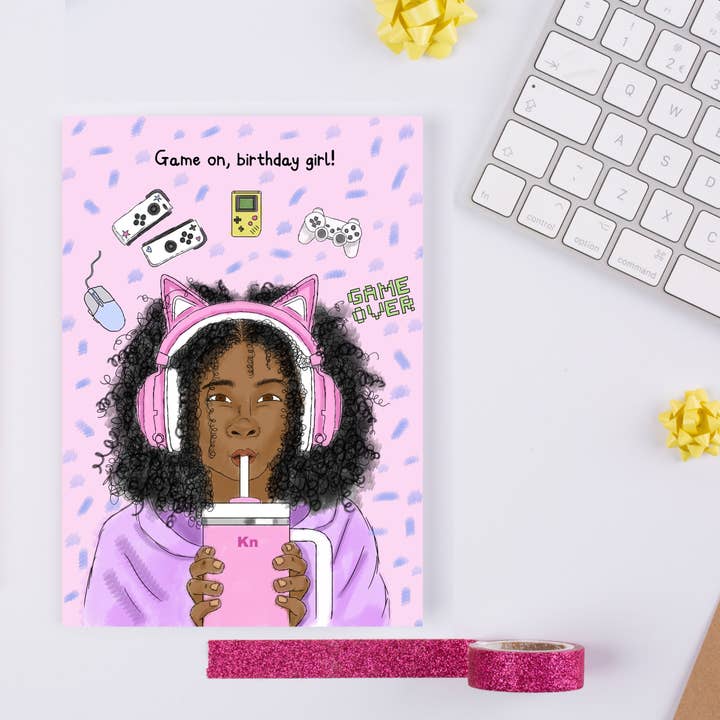 Tarjeta de Cumpleaños para la Jugadora para venta al por mayor de KitsCH Noir
