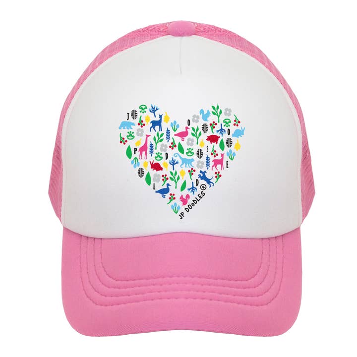 Heart Kids Trucker Hat for wholesale by JP Doodles
