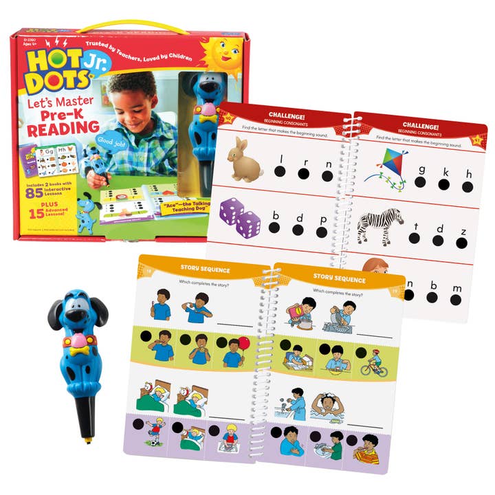 Learning Resources - Wholesale Toy Set - Kids - Hot Dots® Jr. Let’s Master Pre-K Reading Set with Ace Pen