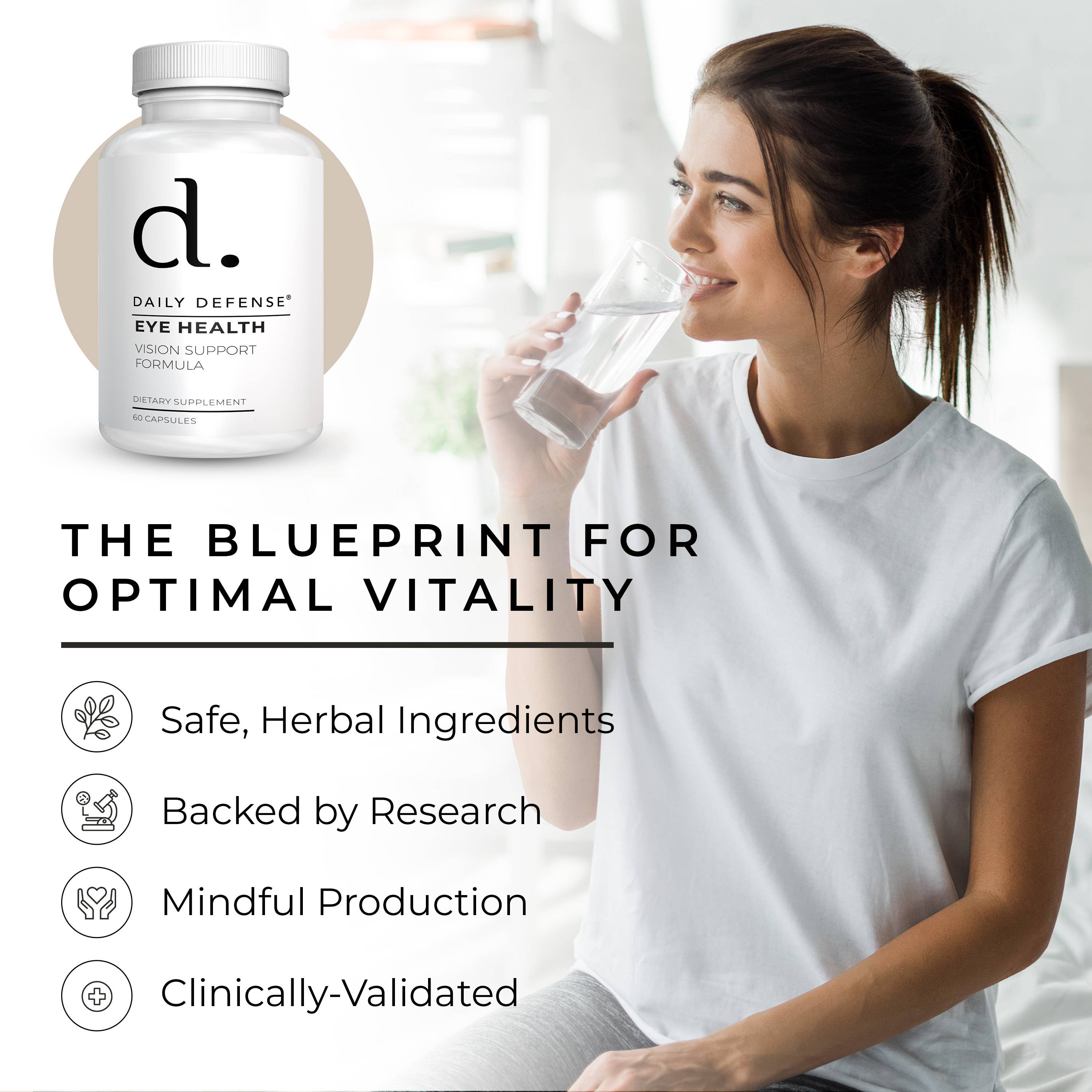 DAILY DEFENSE – Großhandel Nahrungsergänzungsmittel/Vitamin zum Einnehmen – EYE HEALTH Supplement Formel zur Unterstützung der Sehkraft8