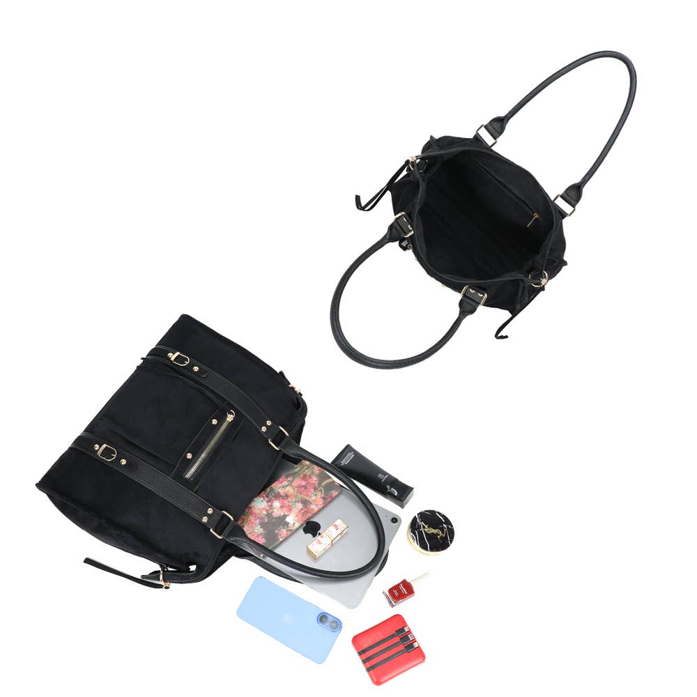 Gallantry – wholesale Top handle bag – women's – Skyla Suedine Large(R-1979-5A)3