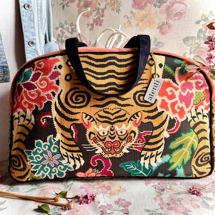 Atenti - Venta al por mayor Bolsa de viaje - Mujer - Le Tigre Overnighter-Atenti USA hecho a mano, bolso de fin de semana, bolsa de viaje14