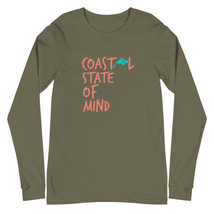 Coastal State of Mind™ Maryland Unisex Long Sleeve Tee for wholesale by Coastal & Midwest State of Mind