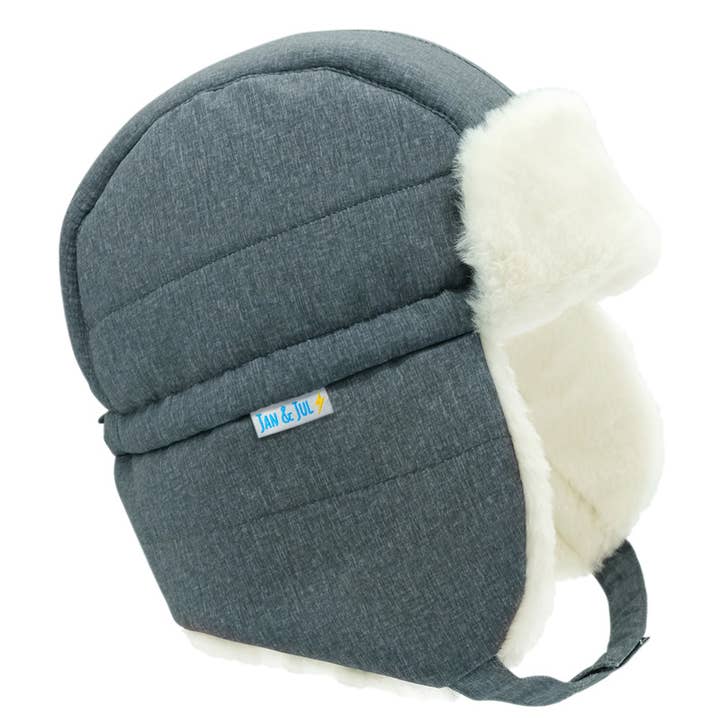 Jan & Jul - Wholesale Trapper/Bomber Hat - Kids - Heather Grey | Toasty-Dry Trapper Hat