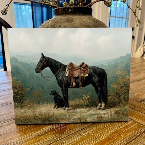 Western art, Equestrian canvas art print, horse home decor for wholesale by Rustic Nester