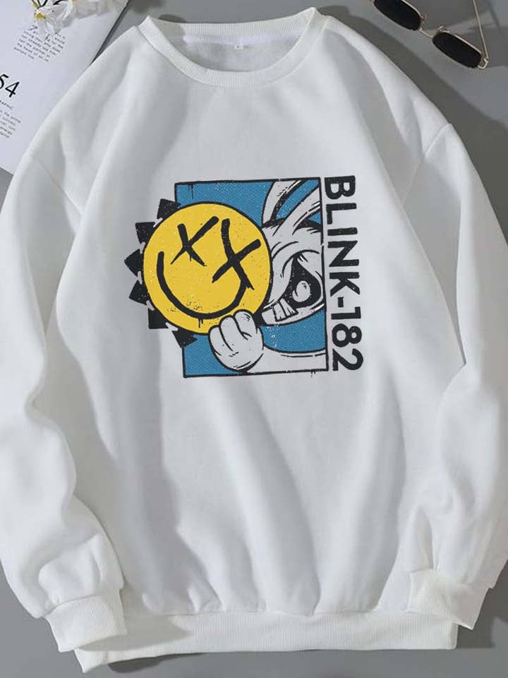 M8337-SW BLINK 182 graphic sweatshirts for wholesale by HARANG