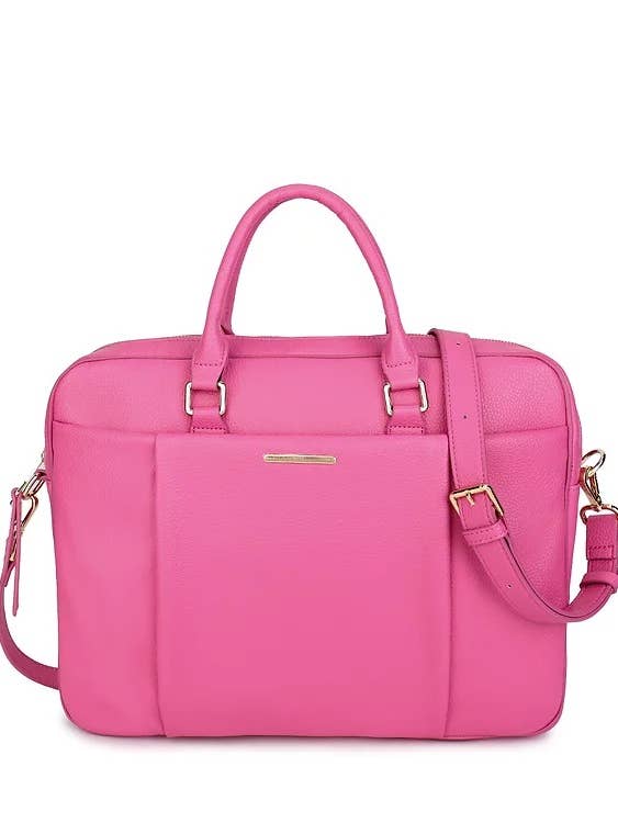 Soft Pebble Vegan Leather Laptop Satchel - FTE18121 for wholesale by KATIE Q