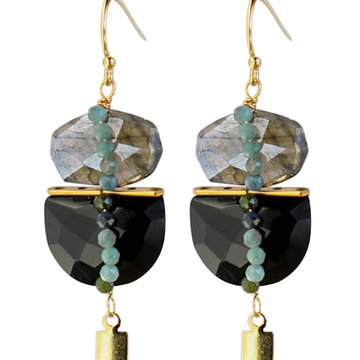 Duetoorbellen in zwart voor wholesale door Catherine Page Jewelry