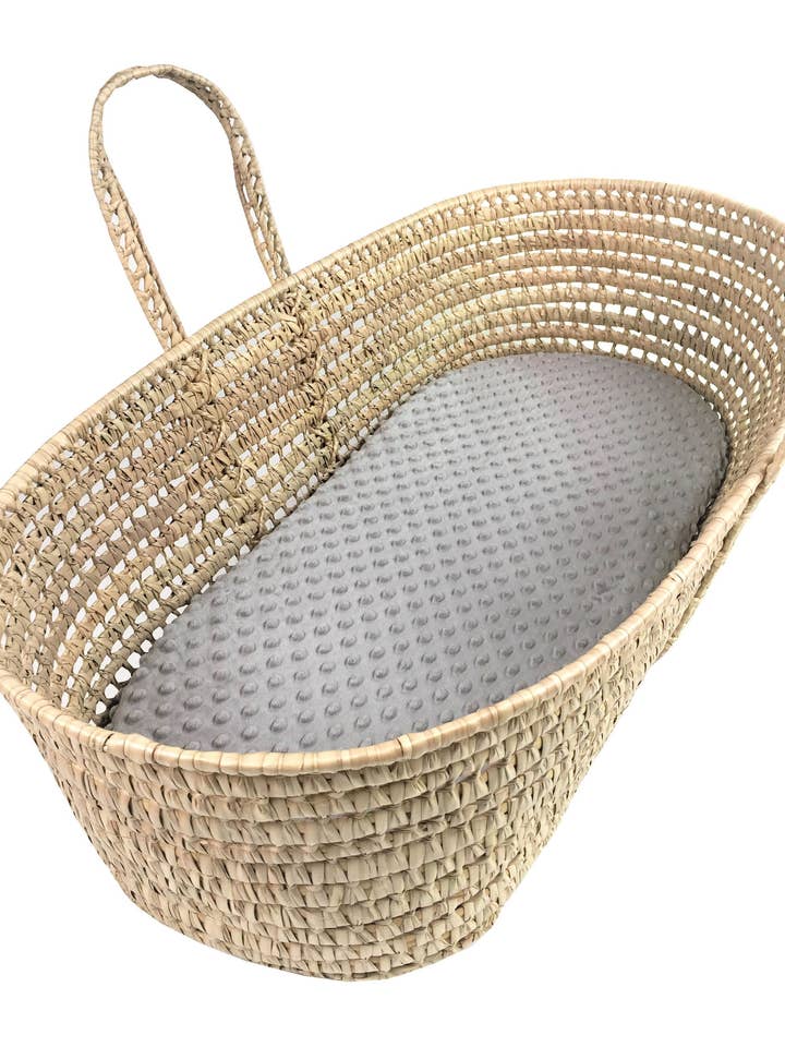 Gray Minky Dot - Custom Made Fitted Sheet for wholesale by Wendy Anne