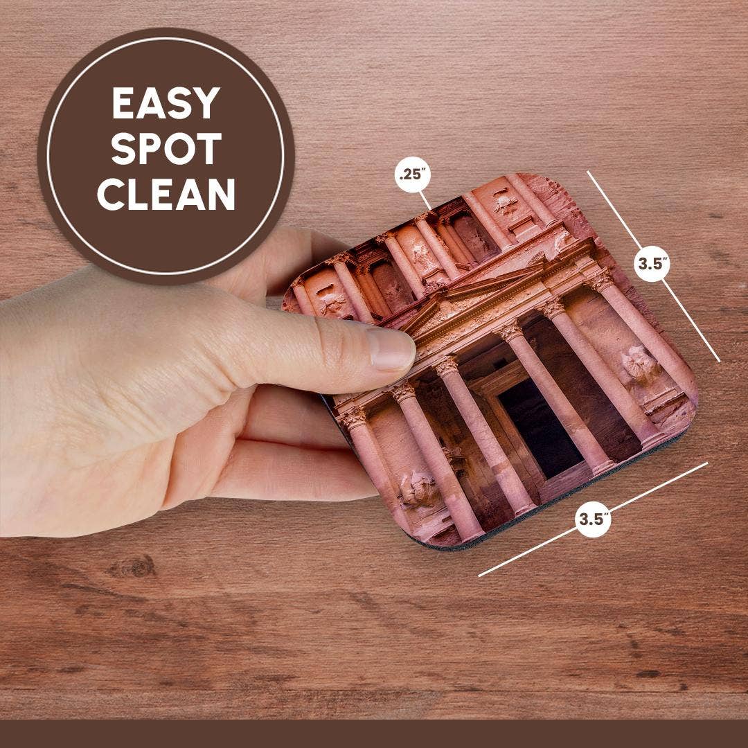 3dRose - Wholesale Coasters - 3dRose, Yellow Treasury Becomes Rose Red in Afternoon, Petra Jordan., Coaster13