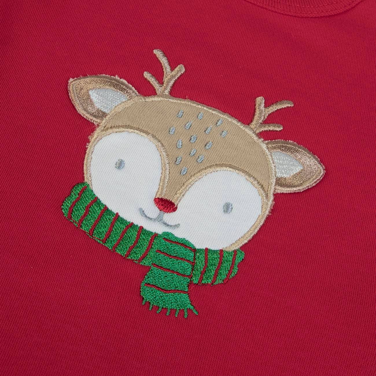 Vermelho Body de algodão manga longa com estampa de Natal - AW 24/25 para venda a revendedores na Faire2