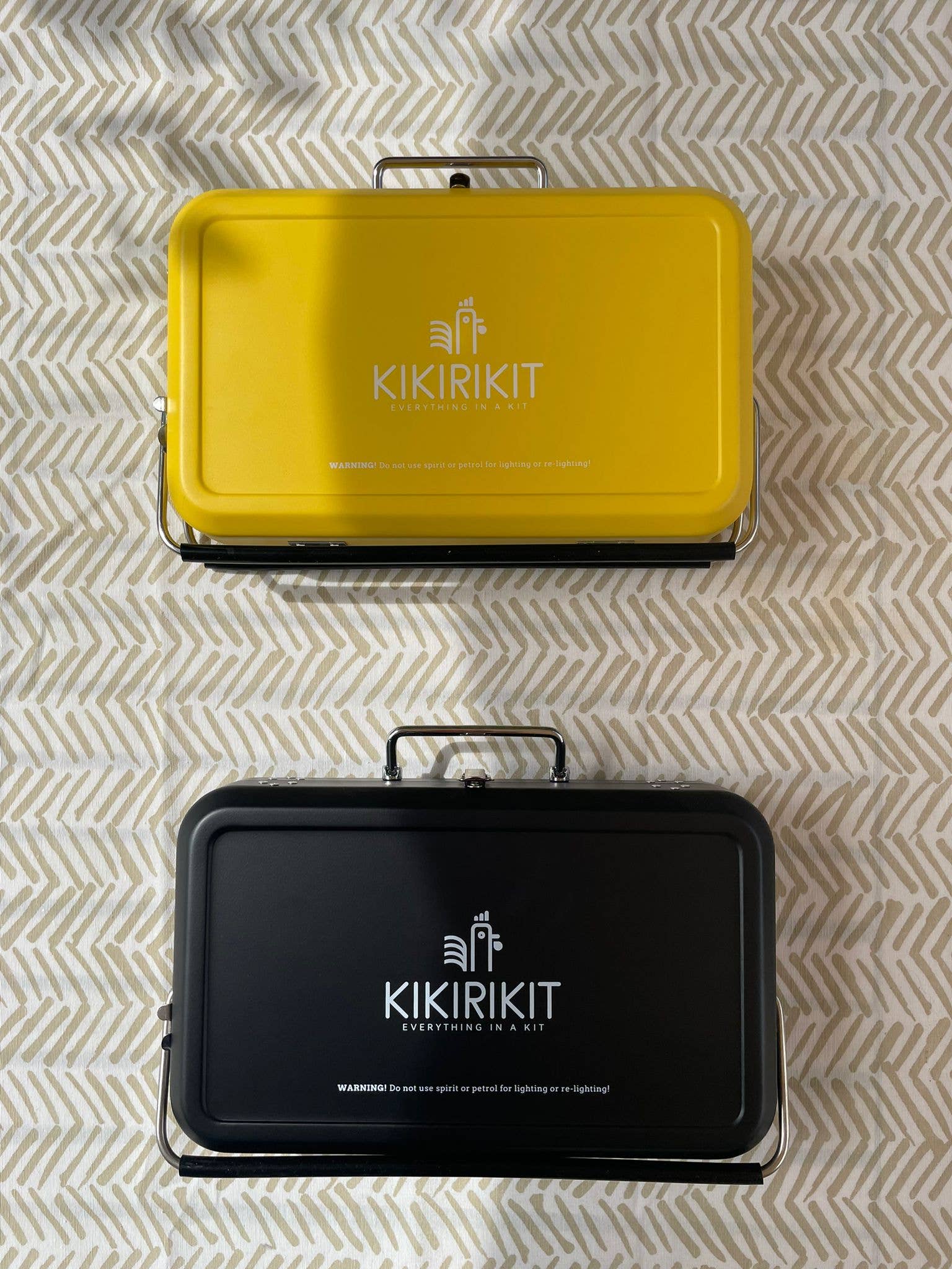 KIKIRIKIT - Wholesale Outdoor Grill Tools - Basic Yellow Foldable Portable Charcoal Barbecue Kit4