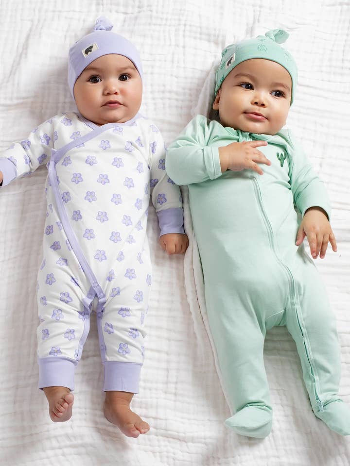 Monica + Andy - Wholesale Jumpsuit - Baby - Kimono Tie One-Piece_Sweet Violets2