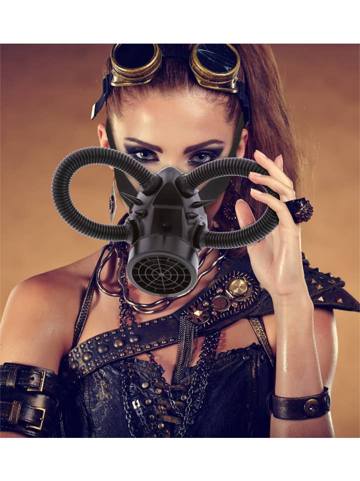 Cota Global - Vendita all'ingrosso Costume di carnevale - Bambini - Steampunk - Maschera a Gas per Bocca - Nera6