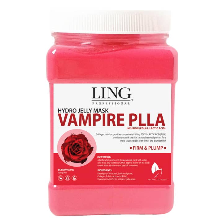 LING Skincare - Wholesale Skincare Face Mask - Vampire Infusion PLLA (Poly-L-Lactic Acid) - Hydro Jelly Mask - 30 oz