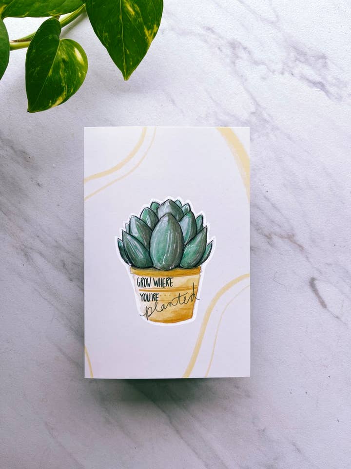 Carte de vœux Grow Where You're Planted pour la vente par Monellisa