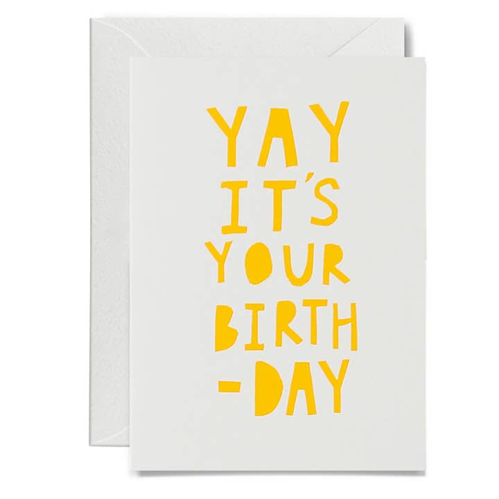 YAY BIRTHDAY - various colours for wholesale by Me & Amber