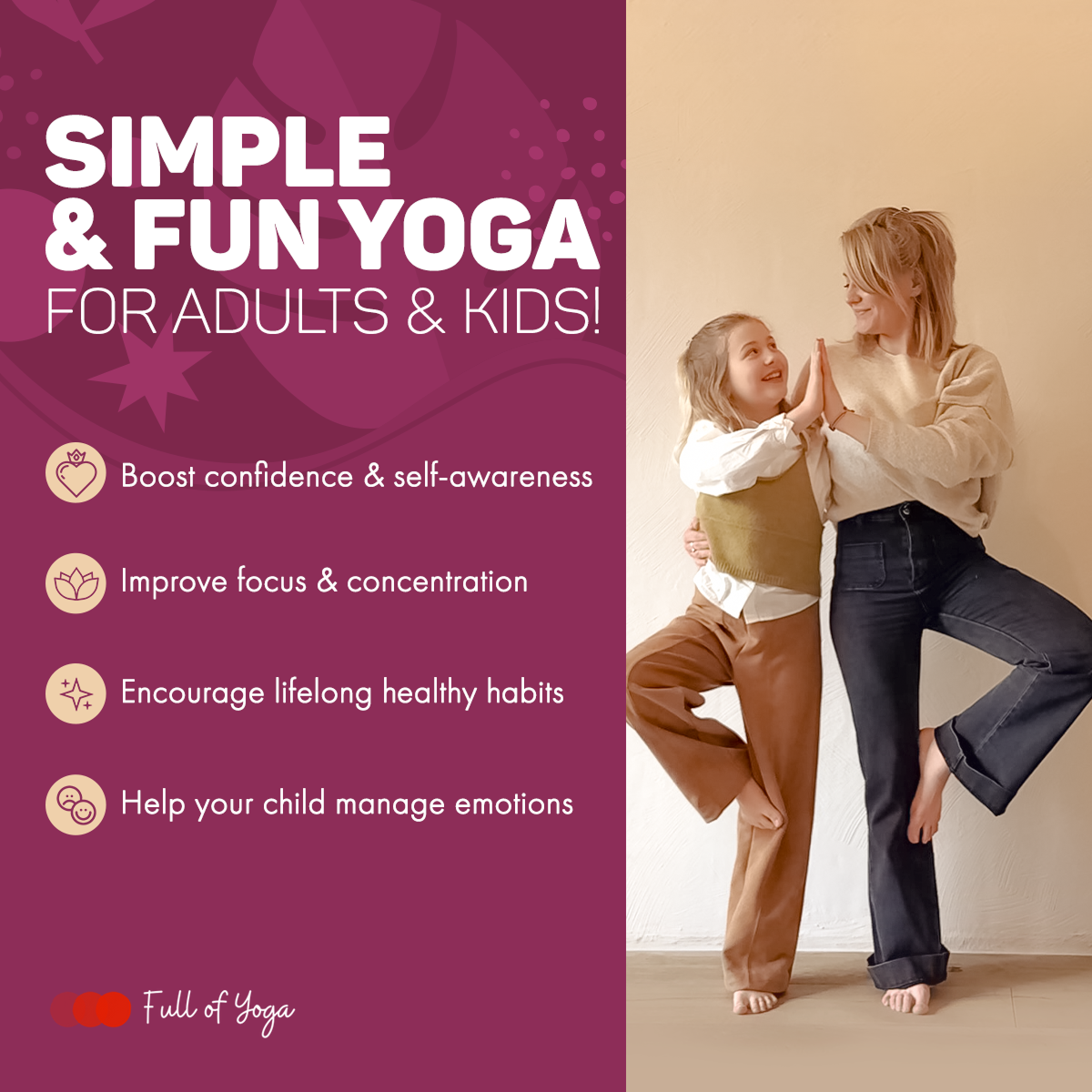 Full of Yoga - Wholesale Learning Cards - Kids & Baby - Familie Yoga Kaartenset – Samen Ontspannen & Verbinden3